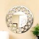 Floral Ring Frame Round Mirror